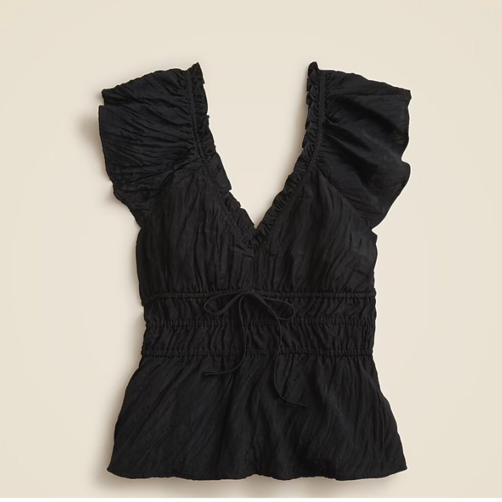 NWT J. Crew Palermo top black XL - Picture 5 of 5